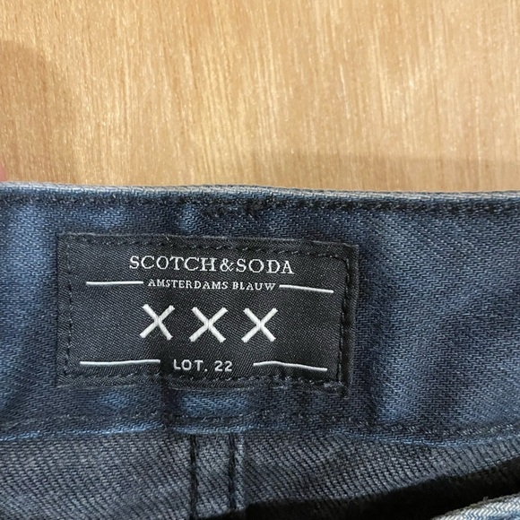 UC- SCOTCH & SODA Skim Jeans Men's W36L34 Skinny Fit Distressed Stretchy Ripped - Picture 5 of 5